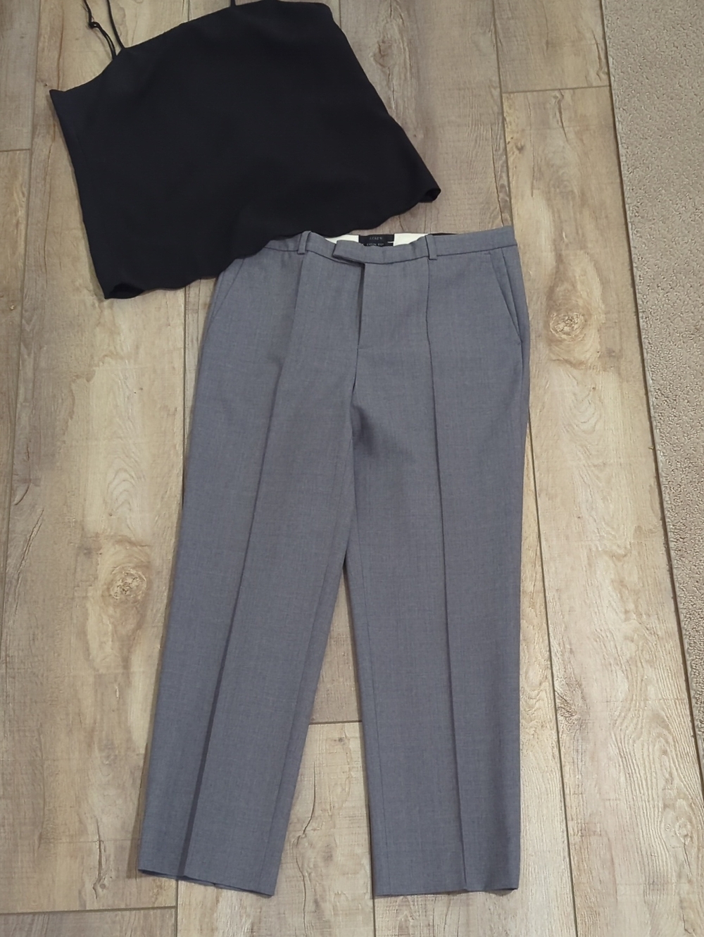 J. Crew Tollegno 1900 Women's Wool Eaton Boy Grey Pants Size 4